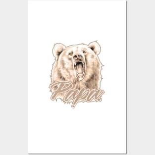 Papa Bear, father's day, daddy design Posters and Art